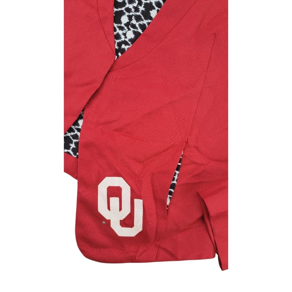 Oklahoma Sooners OU Women Red Blazer Gameday Couture XL College New With Defect - Picture 3 of 8